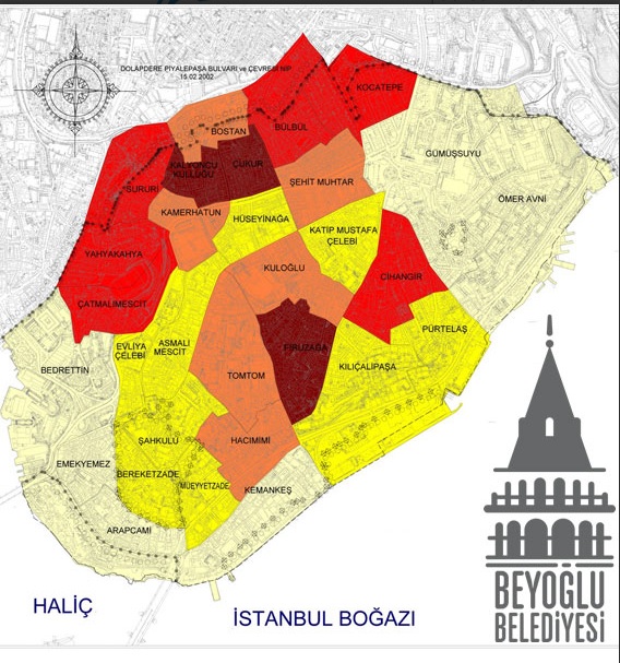İstanbul Beyoğlu Bölgesi Kurye Hizmet Haritası